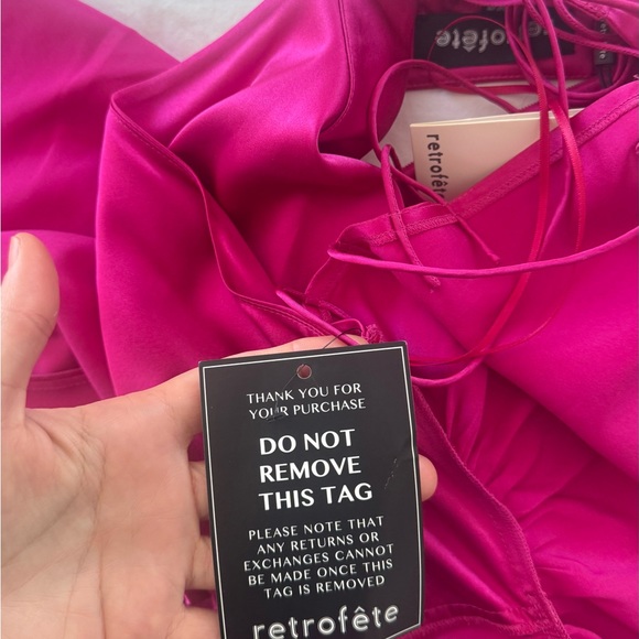 Retrofete Pink Sophie Halter Dress - Picture 3 of 6